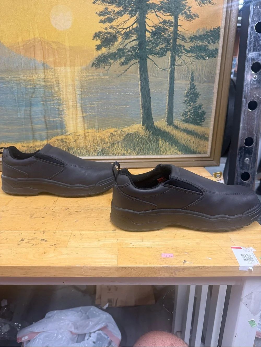 Worx by red wing shoes style 6558 Men Slip-On Composite toe Brown leather Sz 8M